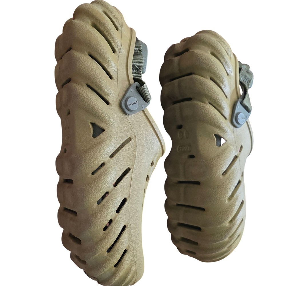 Crocs Echo Clog Tumbleweed Tan Mens 7 Womens 9 Sporty Lightweight Sandals 207937 - Picture 5 of 7